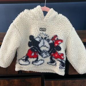 KITH x Disney. Mickey and Minnie Sherpa hoodie 2T